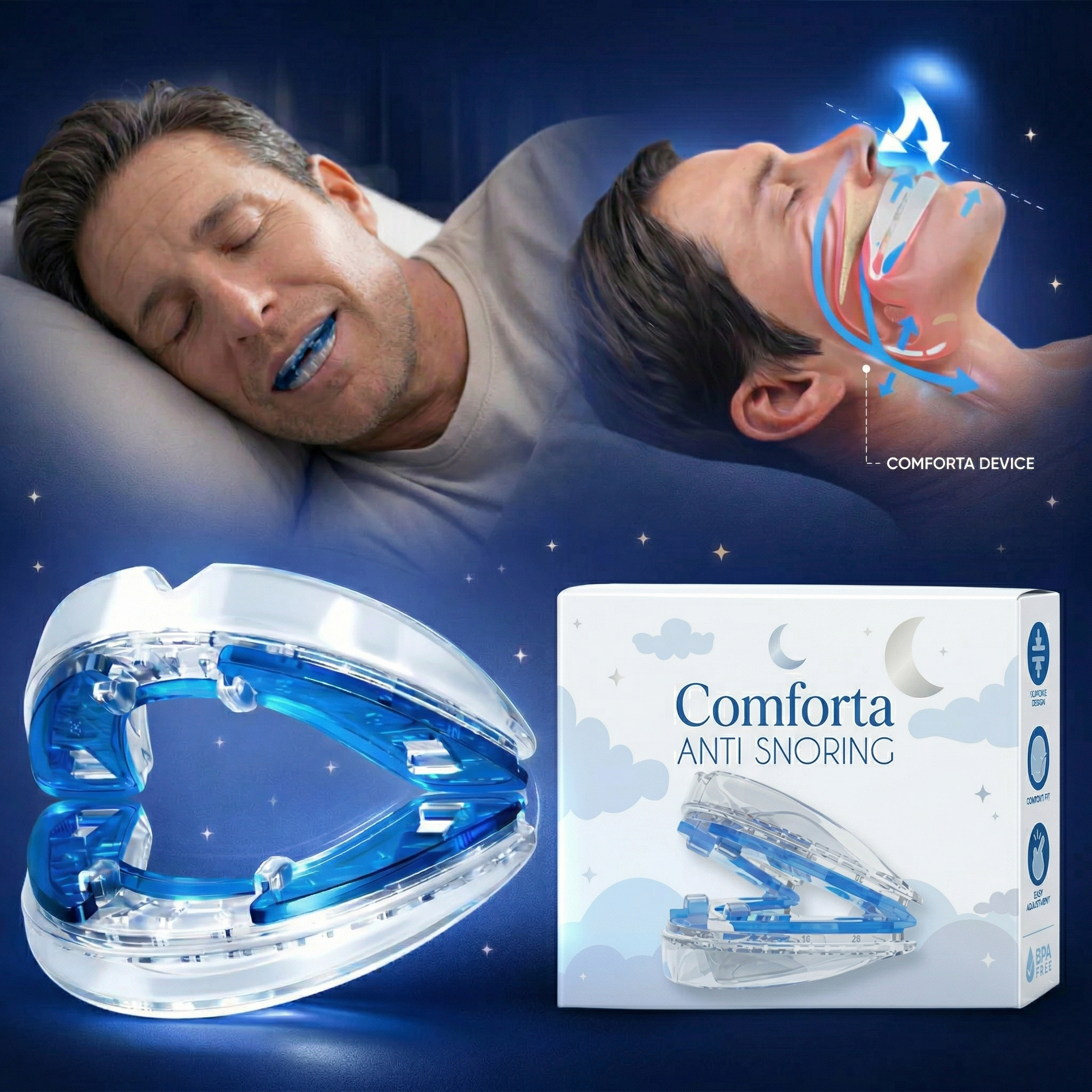 Comforta סד לילה נגד נחירות